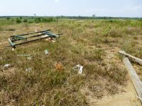 Community land cleared by excavators